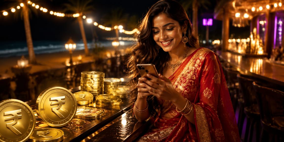 Mobile casino player in India enjoying gameplay on smartphone
